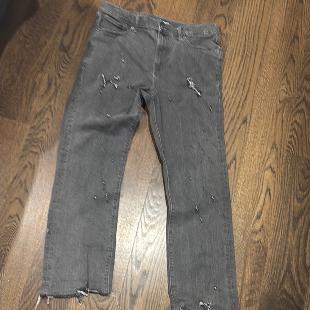 Old Navy Men's Distressed Gray Jeans